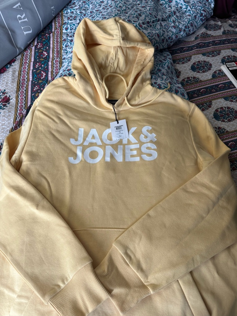 Jack & Jones Pale Yellow Logo Hoodie